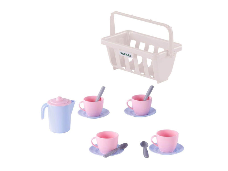 Cavallino Toys Cavallino Crockery in Basket Pink 15 pieces.