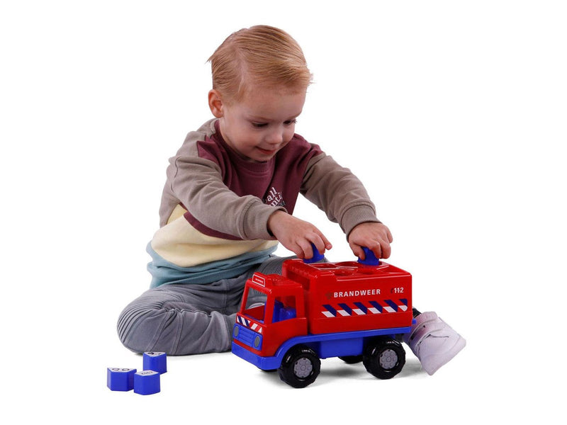Cavallino Toys - Cavallino Fire Truck Shape Sorter with 6 Blocks 26cm