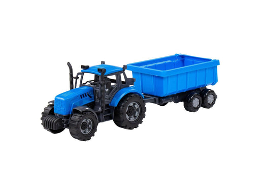 Cavallino Toys - Cavallino Tractor with Dump Truck Trailer Blue Scale 1:32