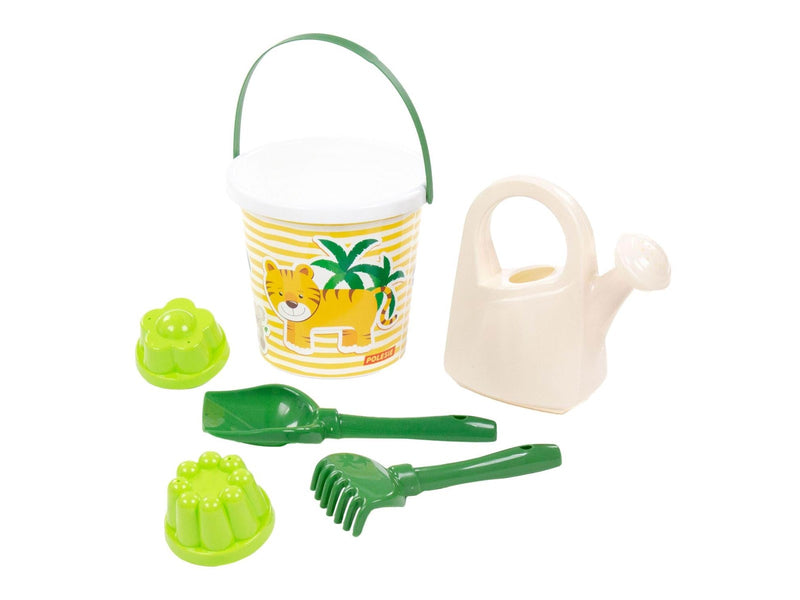 Cavallino Toys Safari XL Bucket Set with Sand Shapes Lion 8pcs.
