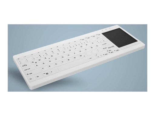Cherry Active Key AK-C4412F - keyboard - medical mini - with touchpad - QWERTY - Pan Nordic - white Input Device - Tastatur - Nordic ISO - Weiss