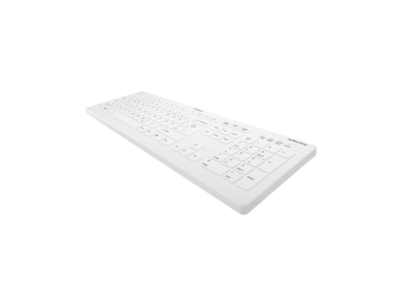 Cherry Active Key AK-C8112 - keyboard - wipe disinfection flat key profile - QWERTZ - German - white Input Device - Tastatur - Deutsch - Weiss