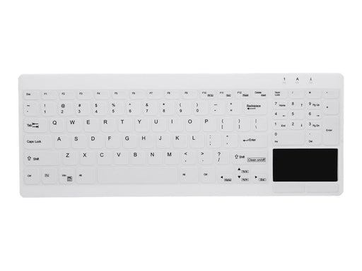 Cherry Active Key MedicalKey AK-C7412F - keyboard compact - with touchpad - QWERTY - Pan Nordic - white Input Device - Tastatur - Nordic ISO - Weiss
