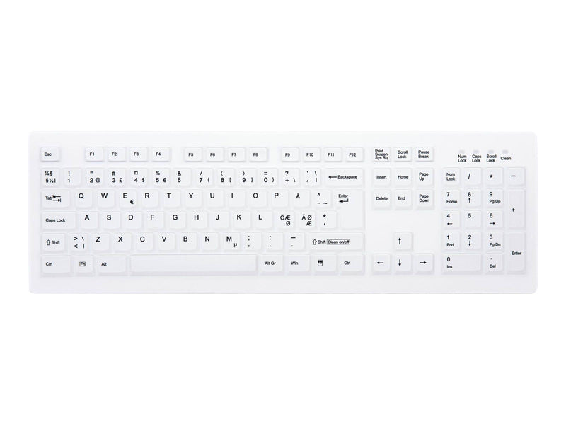 Cherry Active Key MedicalKey AK-C8100 - keyboard - Nordic - white - Tastatur - Nordic ISO - Weiss