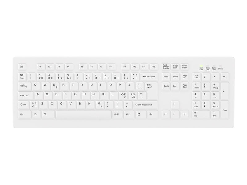 Cherry Active Key MedicalKey AK-C8100 - keyboard - Nordic - white - Tastatur - Nordic ISO - Weiss
