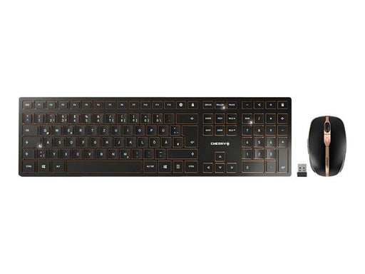 Cherry DW 9000 SLIM - Tastatur & Maus Set - Deutsch - Gold