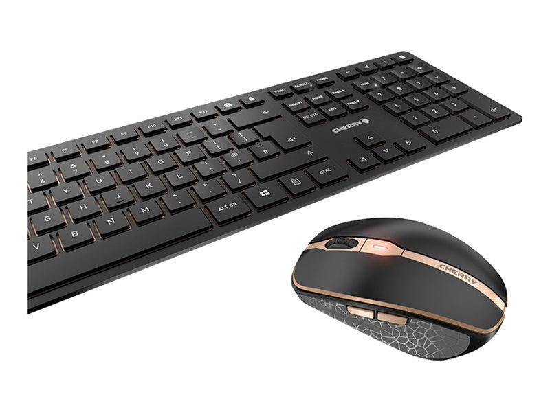 Cherry DW 9000 SLIM - Tastatur & Maus Set - Deutsch - Gold