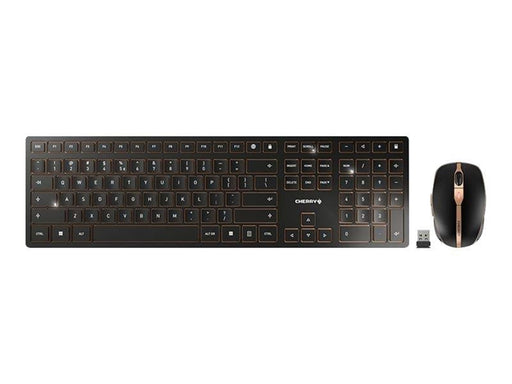Cherry DW 9100 - Tastatur & Maus Set - Englisch - Gold