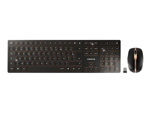 Cherry DW 9100 - Tastatur & Maus Set - Schweiz - Gold
