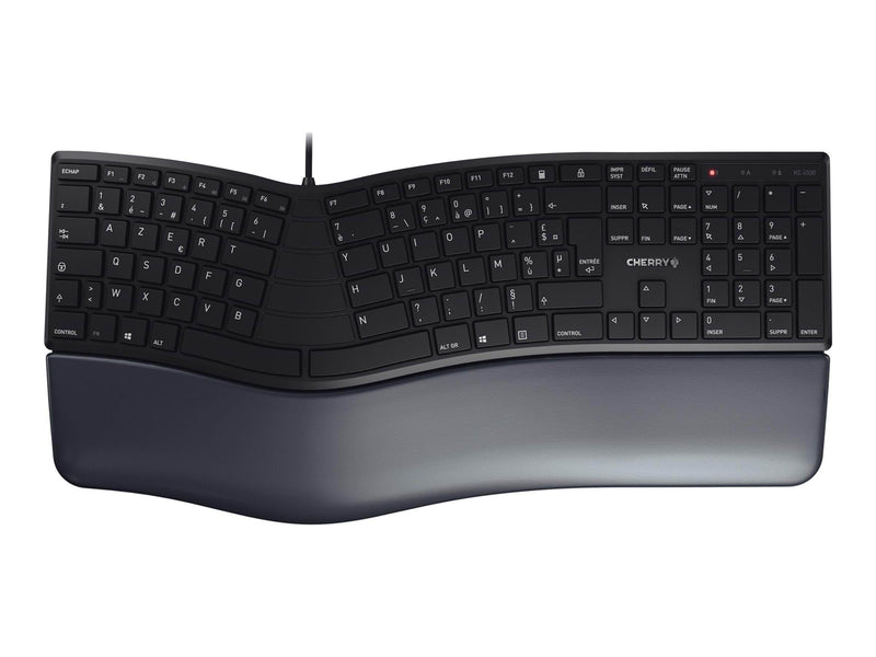 Cherry KC 4500 ERGO - Tastatur - Französisch - Schwarz