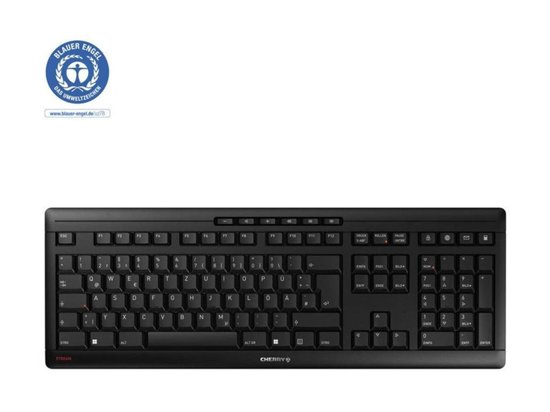 Cherry STREAM - Tastatur - Deutsch - Schwarz