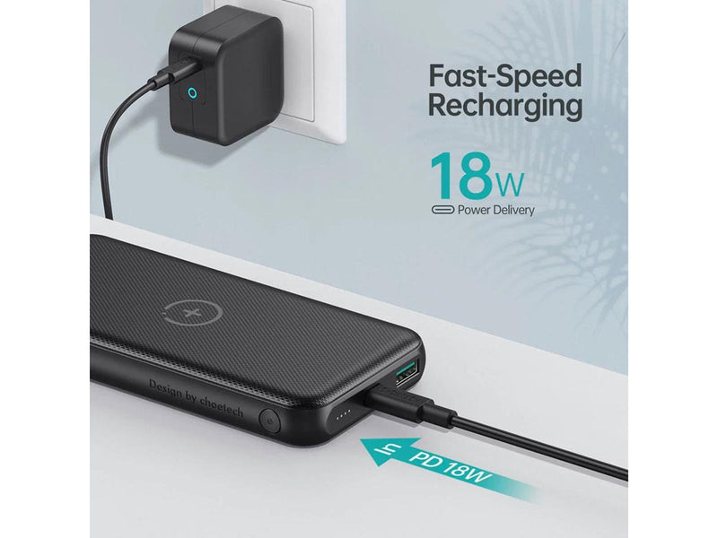Choetech 10.000 mAh Magsafe Wireless Powerbank Black - 10000 mAh