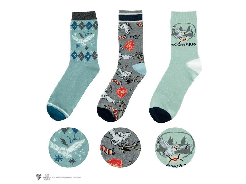 Cinereplicas - Set of 3 socks Hedwig - Harry Potter (CR1602) - Socken