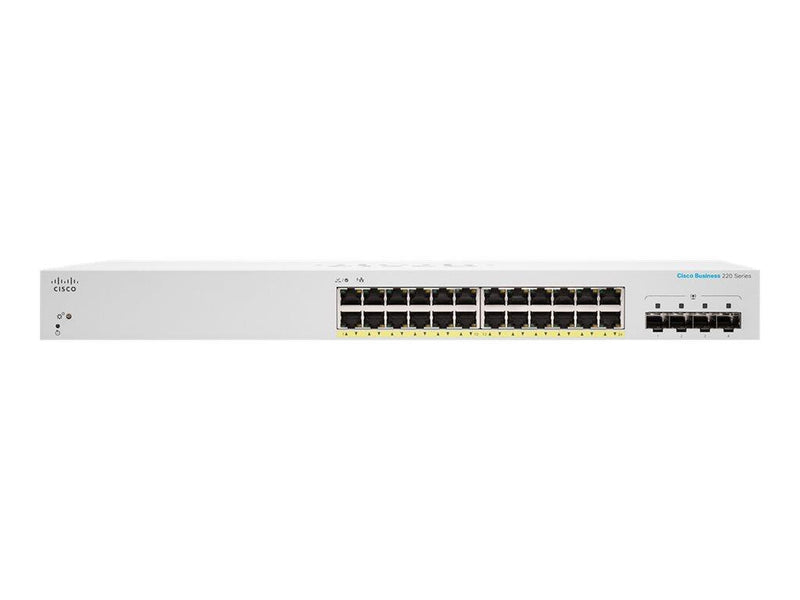 Cisco Switch Business 220-Series 28-Port 1GbE 195W PoE smart managed