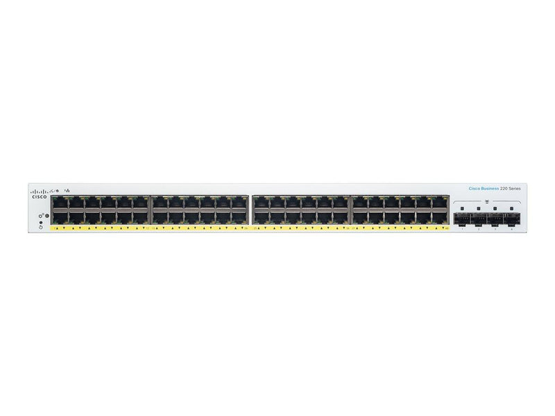 Cisco Switch Business 220-Series 52-Port 1GbE 382W PoE smart managed