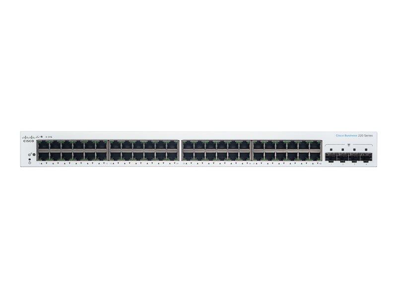 Cisco Switch Business 220-Series 52-Port 1GbE smart managed