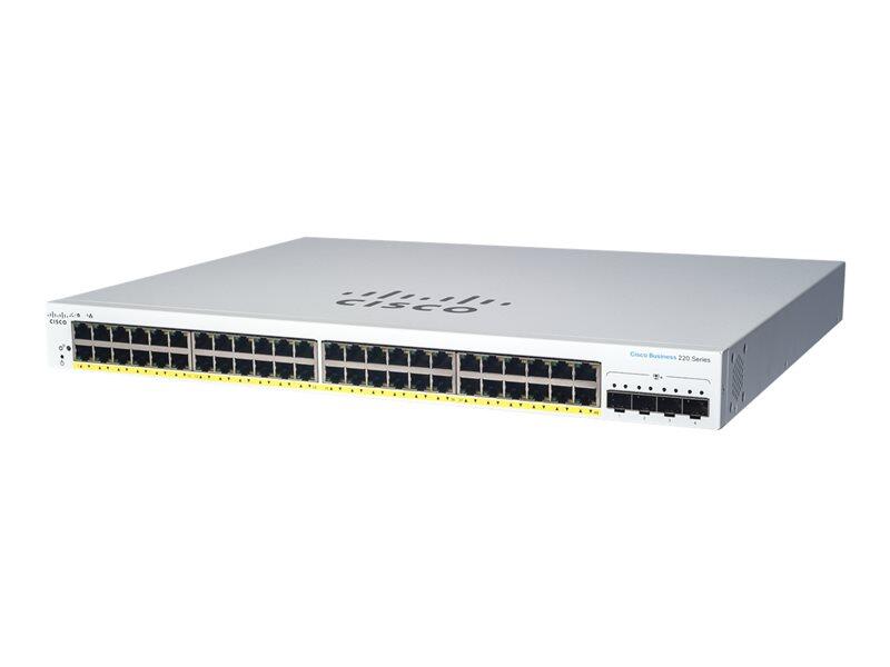 Cisco Switch Business 220-Series 52-Port 1/10GbE smart managed
