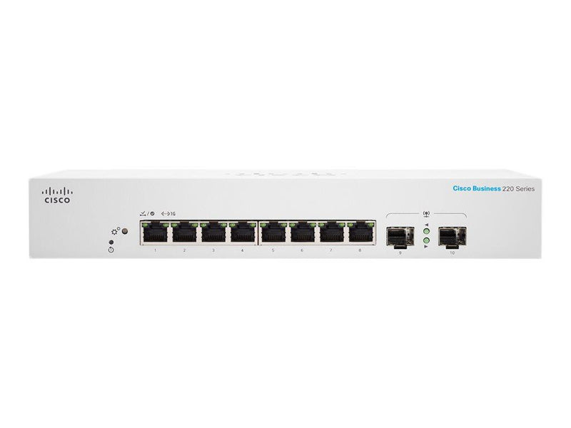 Cisco Switch Business 220-Series 10-Port 1GbE smart managed