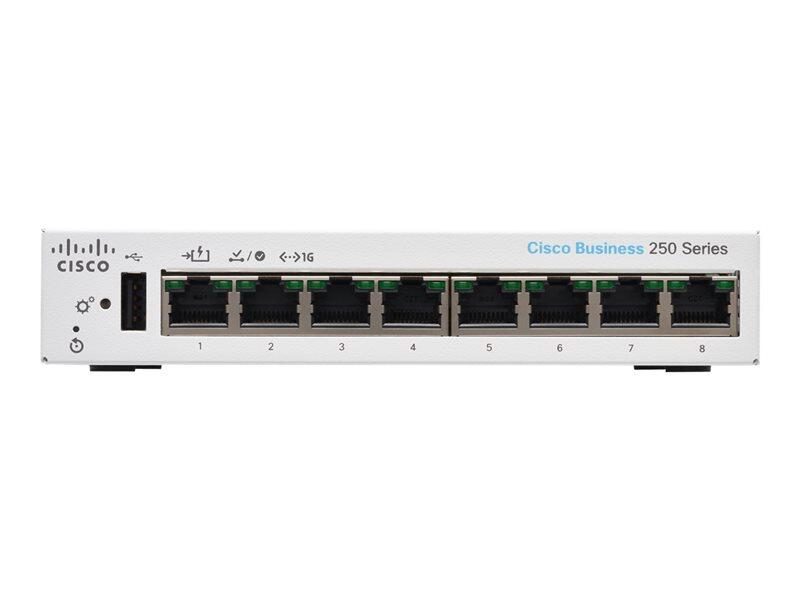 Cisco Switch Business 250-Series 8-Port 1GbE smart managed