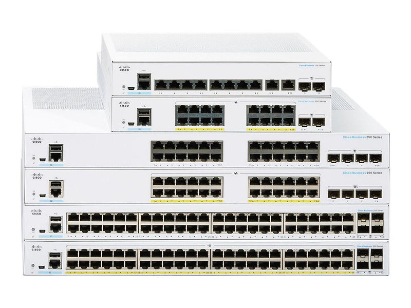 Cisco Switch Business 250-Series 8-Port 1GbE smart managed