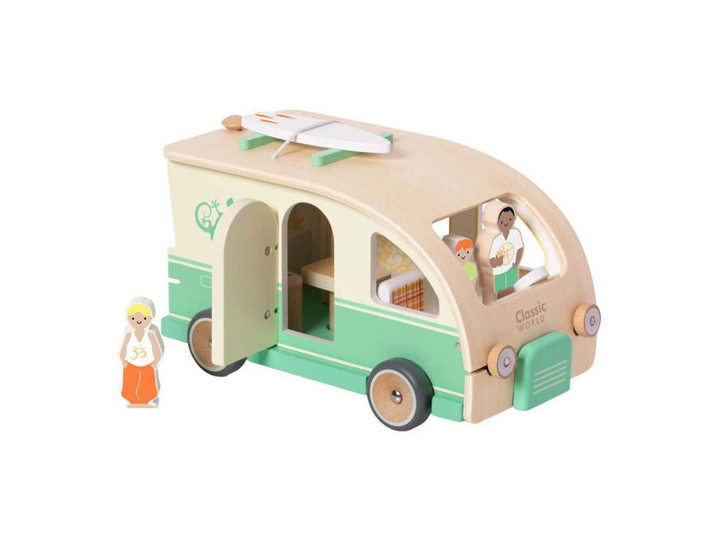 Classic World Wooden Camper with Accessories - 9pcs.