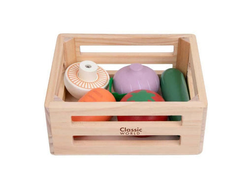 Classic World Wooden Crate with Vegetables