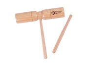 Classic World Wooden Tone Block with Handle and Stick