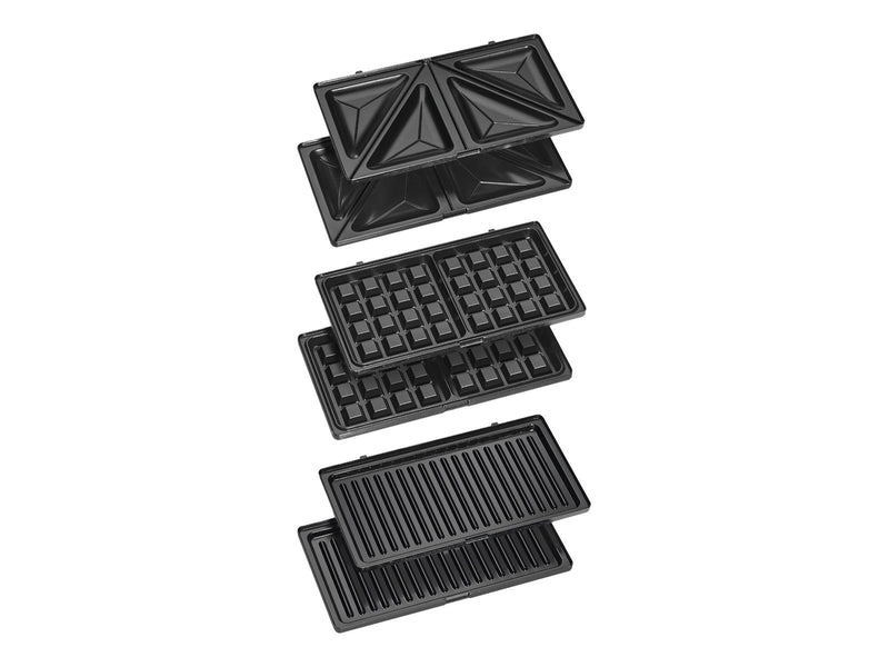 Clatronic ST/WA 3670 - sandwich maker / waffle maker / grill - black/inox