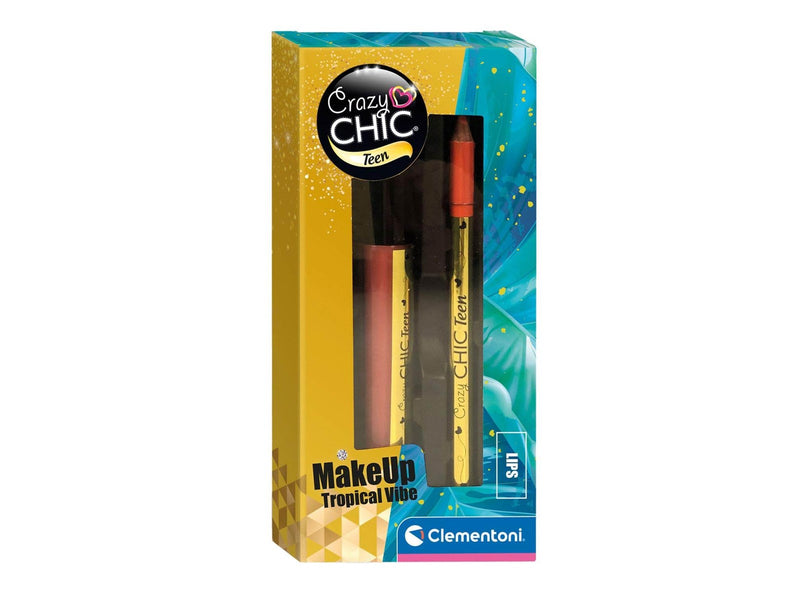 Clementoni Crazy Chic Lip Gloss and Lip Pencil Tropical Vibe 2 pcs.