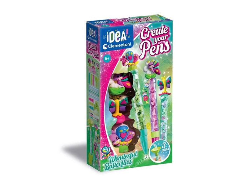 Clementoni Create Your Pens 3-Pack Wonderful Butterflies