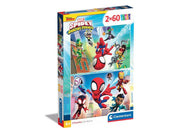Clementoni Jigsaw Puzzle Super Color Spidey and His Amazing Friends 2x60pcs. 2D Puzzles