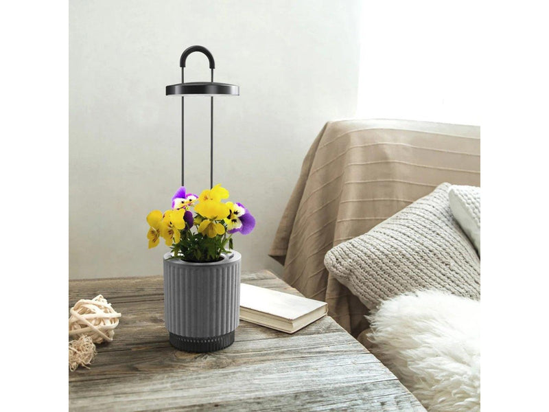 Click & Grow HydroVase Indoor Plant Care Kit with LED Light Self-Watering and Automatic Timer - Gray