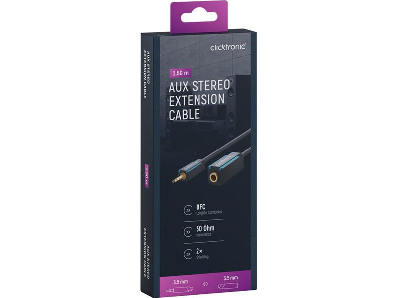 ClickTronic MiniJack 3.5mm Ext. - 1.5m