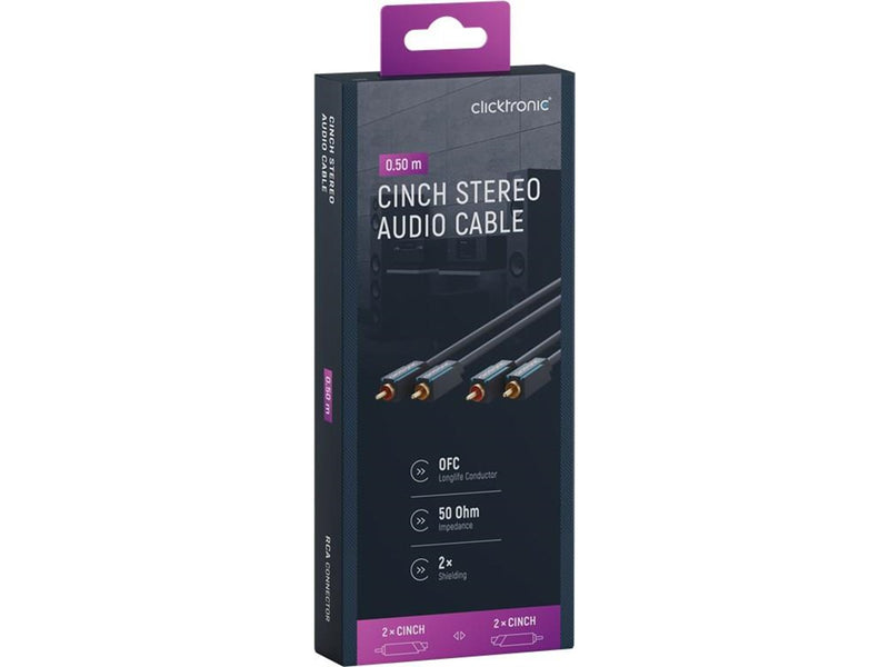 ClickTronic RCA Stereo Cable - 0.5m