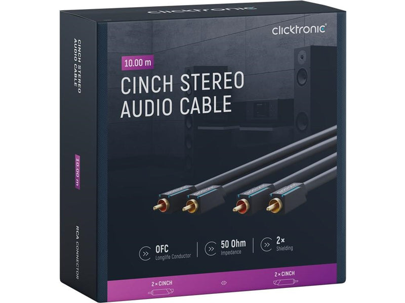 ClickTronic RCA Stereo Cable - 10m