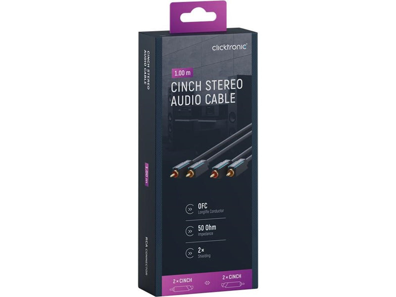 ClickTronic RCA Stereo Cable - 1m