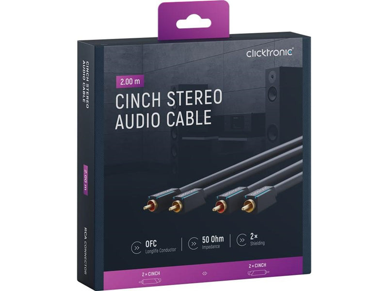 ClickTronic RCA Stereo Cable - 2m