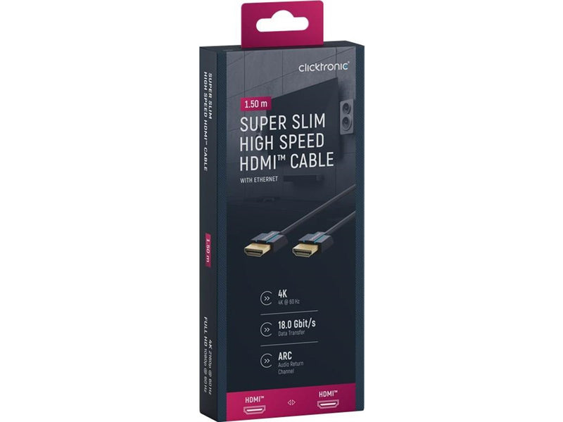 ClickTronic Ultraslim High Speed HDMI cable with Ethernet