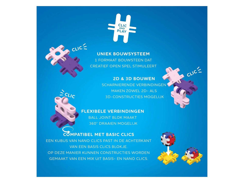 Clics Nano  - K3 Builders Building Set - 190pcs.