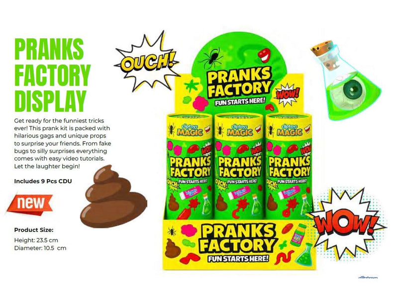 Cliptoys Magic Pranks Factory CDU w/9 pc