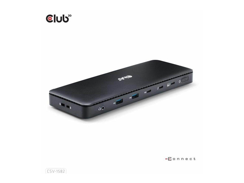 Club 3D 12-in-1 - docking station - USB-C / USB4 / Thunderbolt 3 / Thunderbolt 4 - 2 x HDMI DP Thunderbolt 4 - 2.5GbE