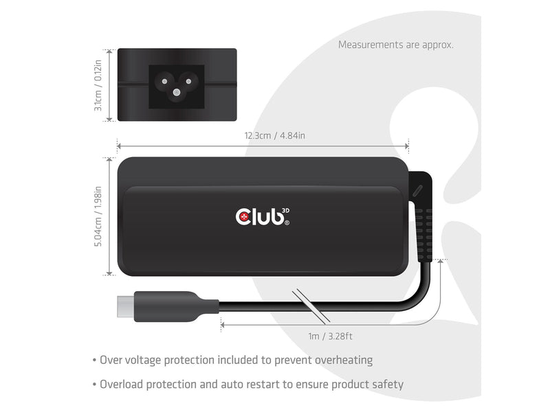 Club 3D CAC-1932 USB‑C Laptop Charger 140W 1m