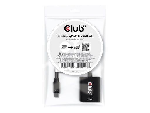 Club 3D CAC-2113 - video adapter - Mini DisplayPort to HD-15 (VGA) - 22.86 cm