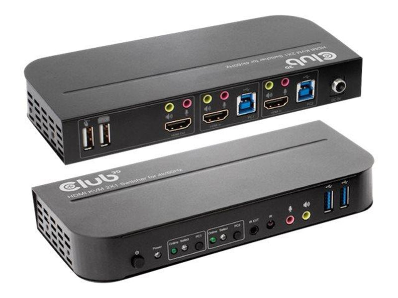 Club 3D CSV-1382 - KVM / audio switch - 2 ports