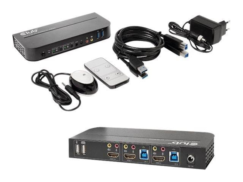 Club 3D CSV-1382 - KVM / audio switch - 2 ports