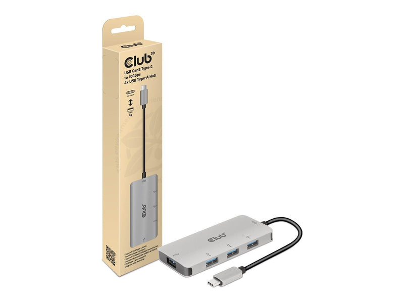 Club 3D CSV-1547 - hub - 4 ports USB-Hubs - USB 3.2 - 4 - Grau