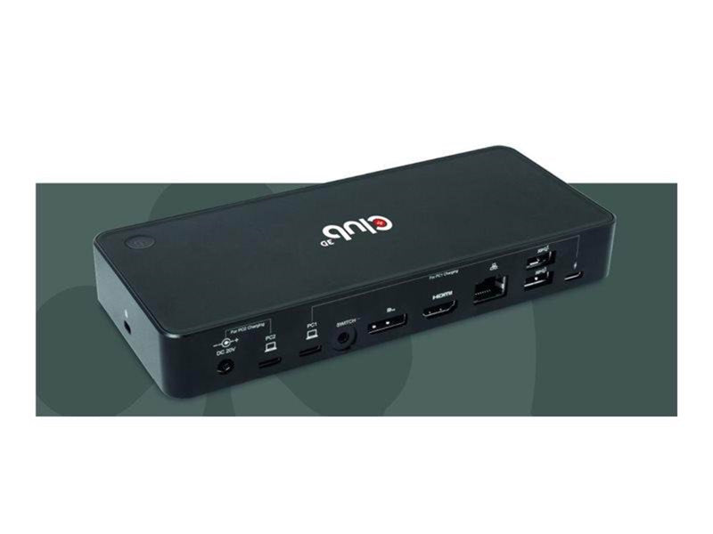 Club 3D CSV-1585 - docking station - USB-C x 2 - HDMI DP - 1GbE