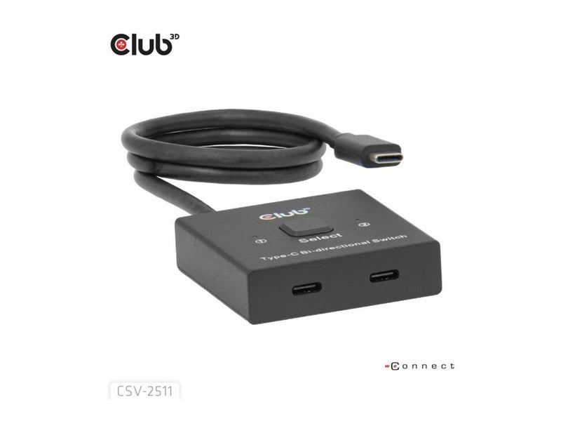 Club 3D CSV-2511 - video switch - bi-directional + data + PD - 2 ports
