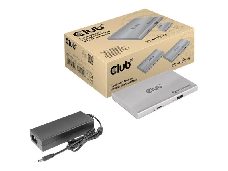 Club 3D Club3D Thunderbolt 4 Portable 5-in-1 Hub with Smart Power