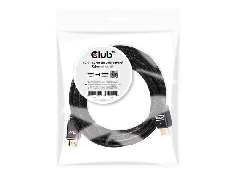 Club 3D HDMI - Skærmkabel - 15m - Sort